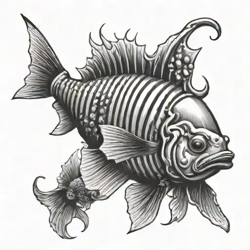 Fish With Horns And The Fish Has An Accordion