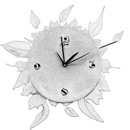 Clock With Leaves