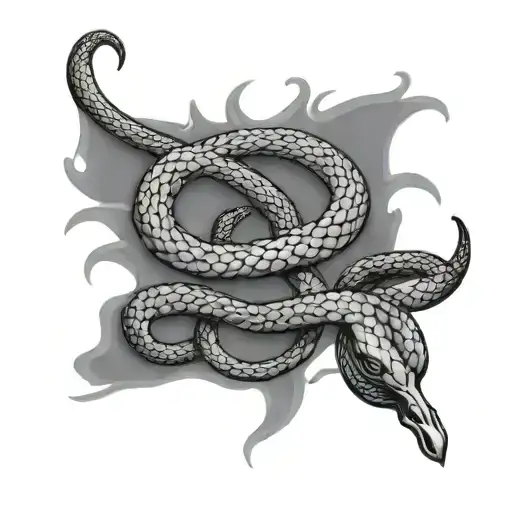 Gadsden Flag With Snake Outline Of A Coronary Stent