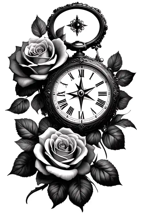 Roses Clock Compass Eye Clover