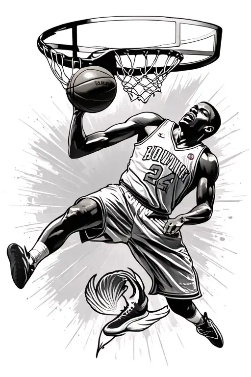 Eugenio Pisces Basketball Player Dunking