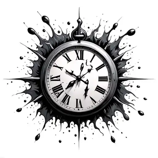 Clock Showing 5 O Clock Melting