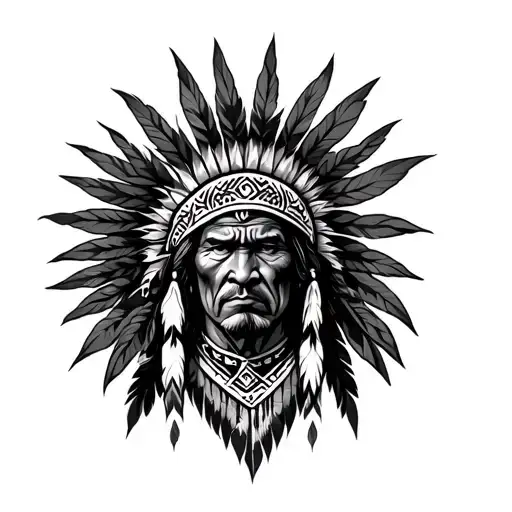 Male Native American Shaman Neck