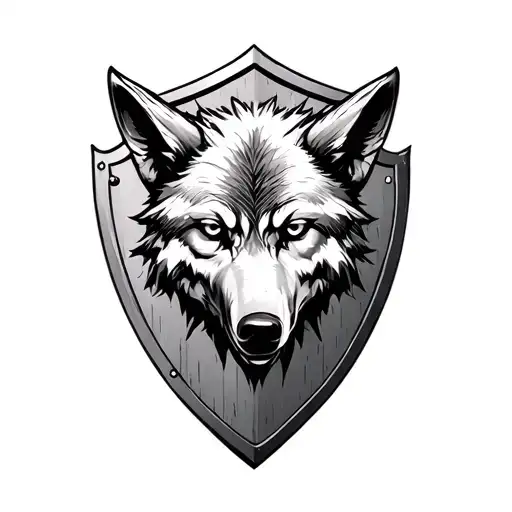 Wolf On A Shield
