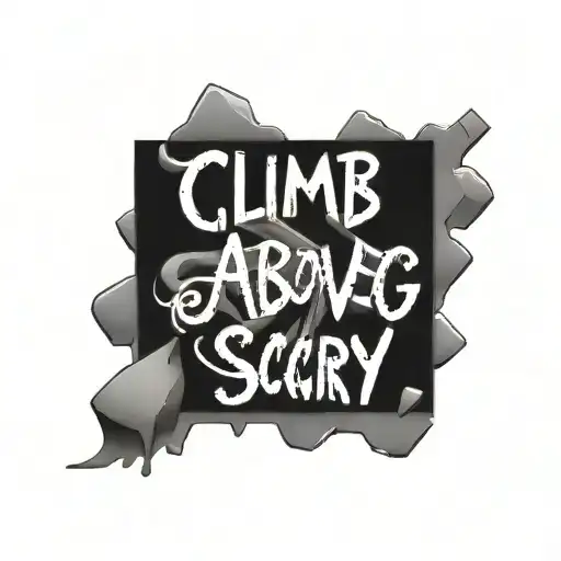 Climb Above Writing Scary Block