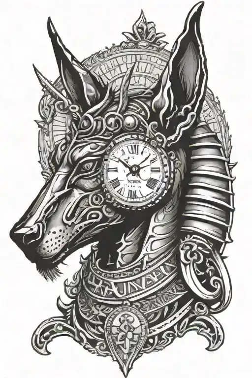 Anubis Time Clock Face