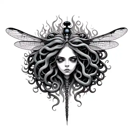 Medusa Dragonfly Earth Fire Air