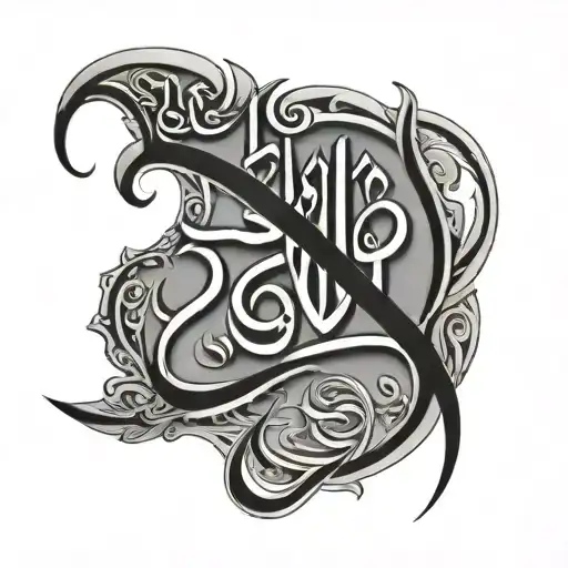 Arabic Writing Inside Saying Qawa