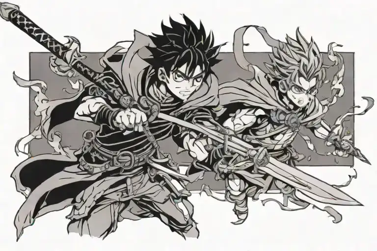 Black Clover Asta And Yami Sukehiro With Sword