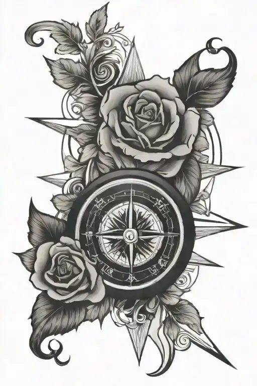 Roses Compass Rose Surrounded