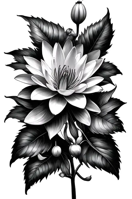 Larkspur And Water Lilly