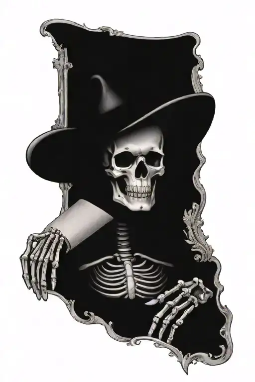 Skeleton Book Mirror Frame