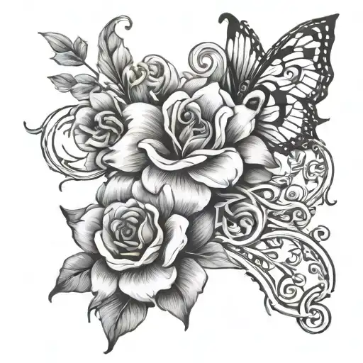 Flowers And Bible Verse Intertwined