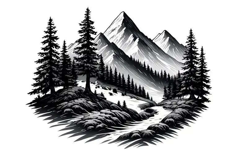 Forest And Mountaioms