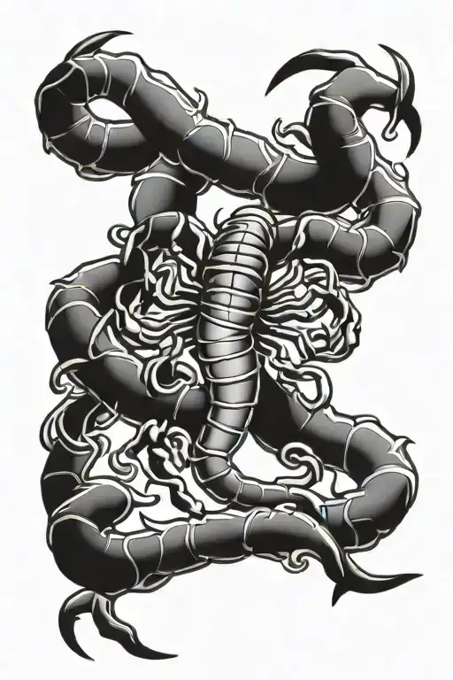 Zodiac Sign Intertwined Scorpio Cancer