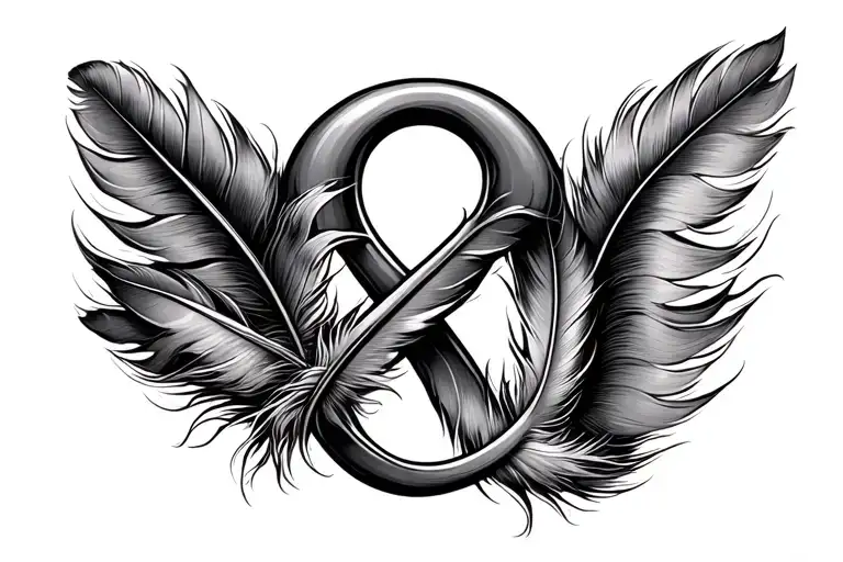Infinity Symbol With A Feather Or Feathers Symboling Love