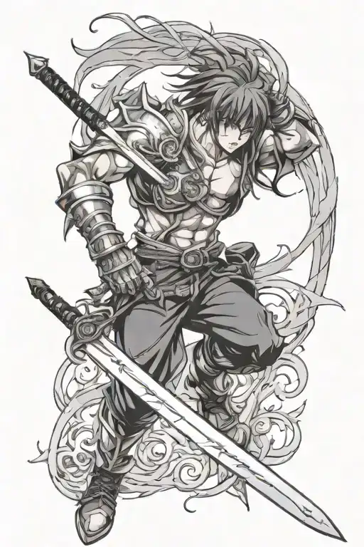 Beserk Anime Guys Sword Stuck