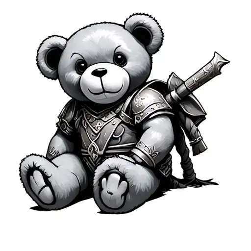 Horror Teddy Bear Warrior