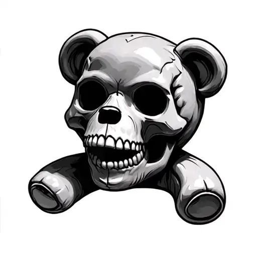 Creepy Teddy Bear Skull