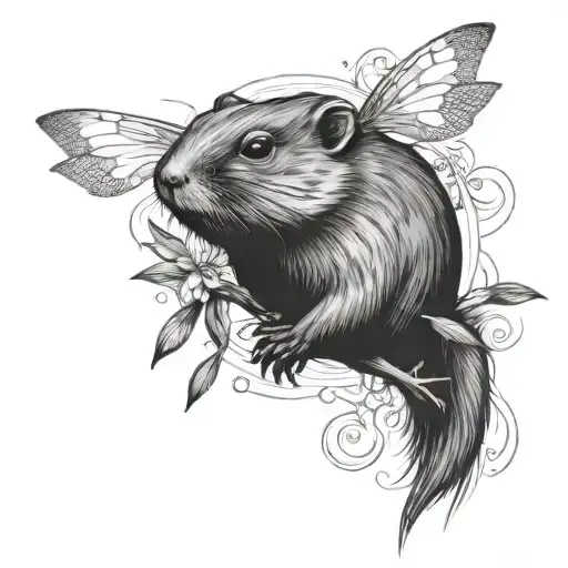 Beaver And Dragonfly Sunshine