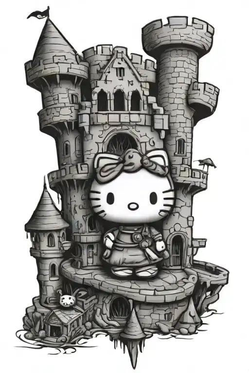 Hello Kitty Y2k Castle Goth