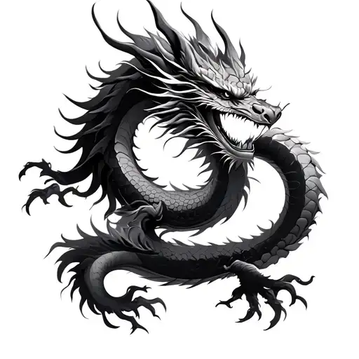 Japanese Dragon Blurred