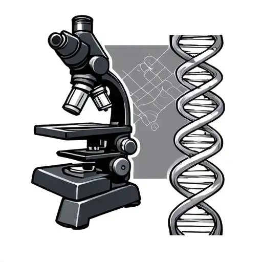 Simple Microscope With Dna Double Helix