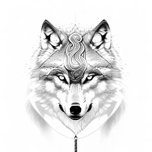 Wolf With Snake Nordic