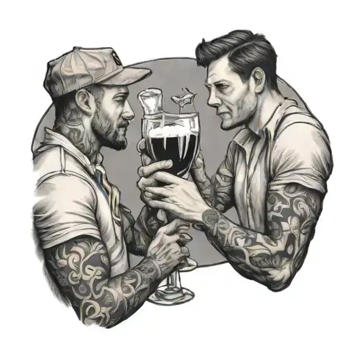 Best Male Friends Toasting Drinks