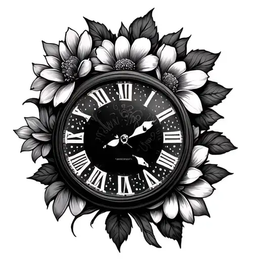 Flower Grandfather Clock