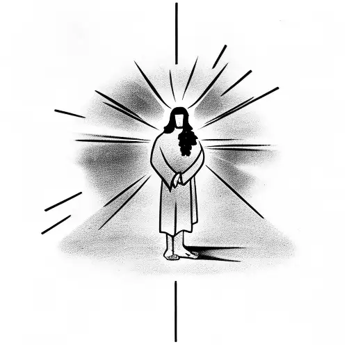 A Silhouette Of Jesus Praying In A Gym Setting