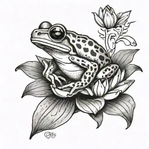 Tree Frog Water Lily Flower The Word Mum Written