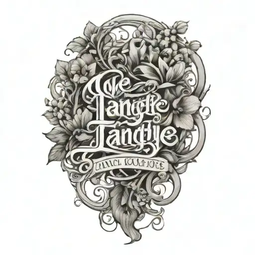 Continuous Vines And Flowers With Writing 'We Tangle Endlessly'