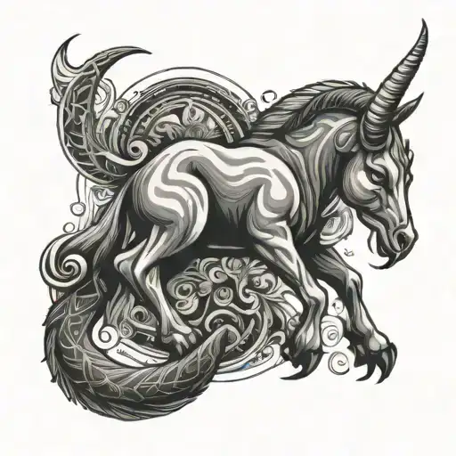 Capricorn Zodiac Whole Body Shaped Like