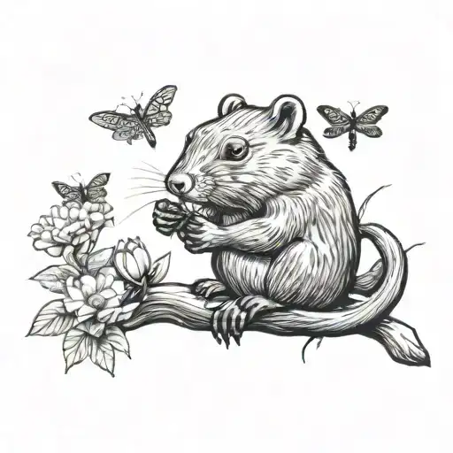 Beaver And Dragonfly Sunshine