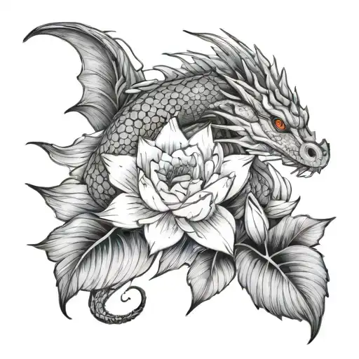 Balerion And Water Lily Flowers