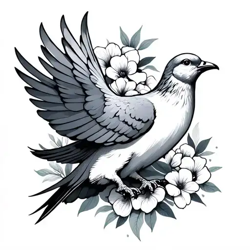 Fine Line Dove With Jt