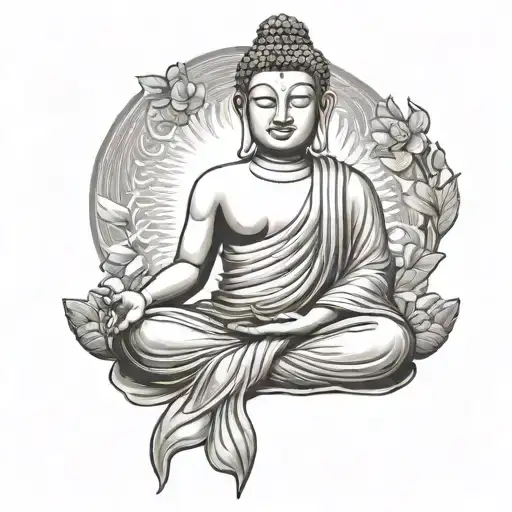 Gautam Buddha Sitting Meditating