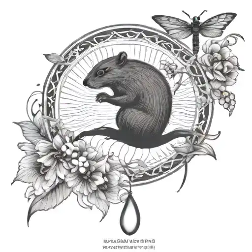 Beaver And Dragonfly Sunshine