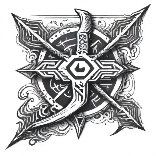 Arrow With Hebrew Writing