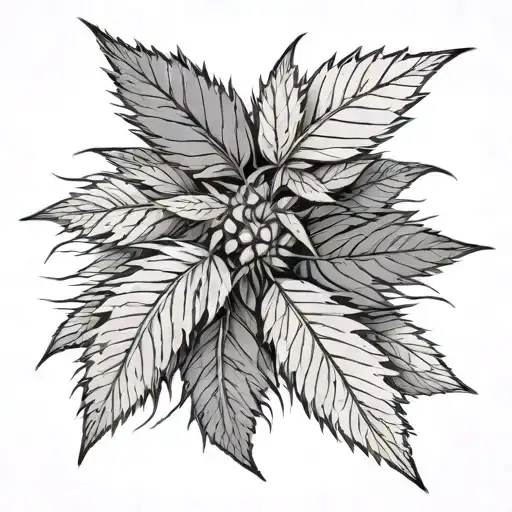 Hemp Leaf Japanese Design