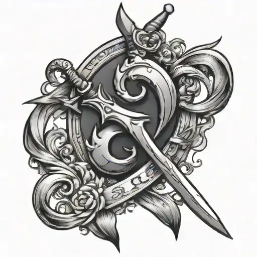 Single Rapier Gemini Sign