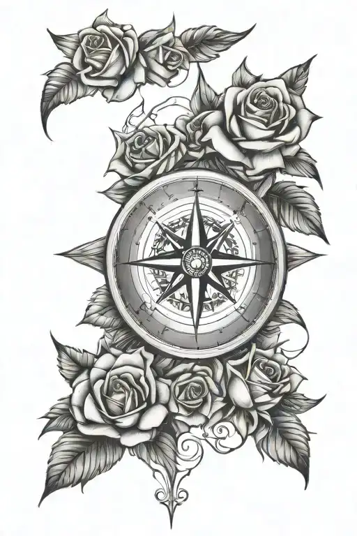 Roses Compass Rose Surrounded