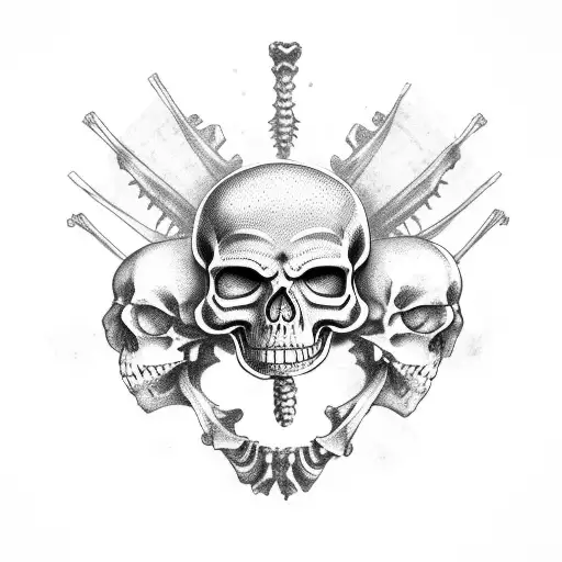 Skeleton Holding A Mask