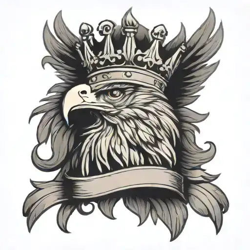 Eagle Prince Crown Crest Heraldry Crown Surrounded By Bold