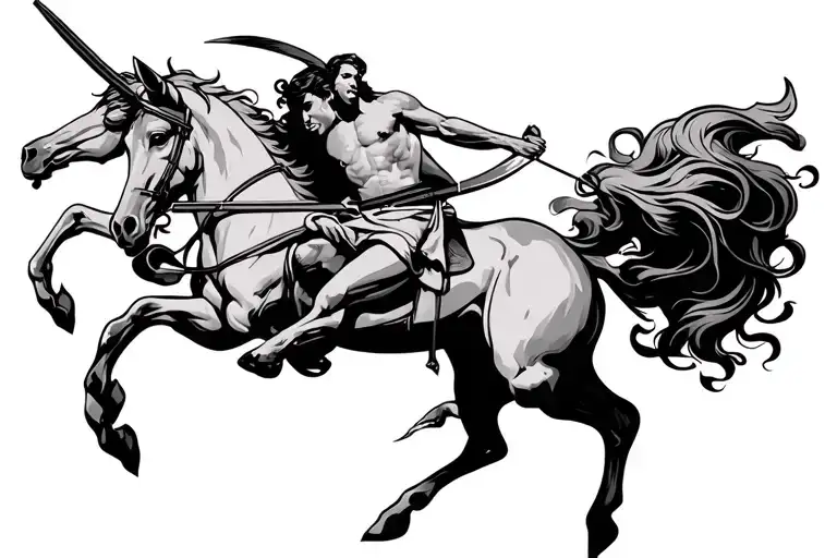 Sagittarius With Centaur Bending A Bow