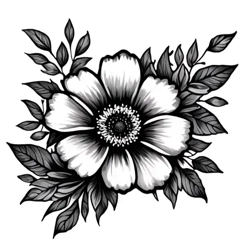 African Flowers And Leaves