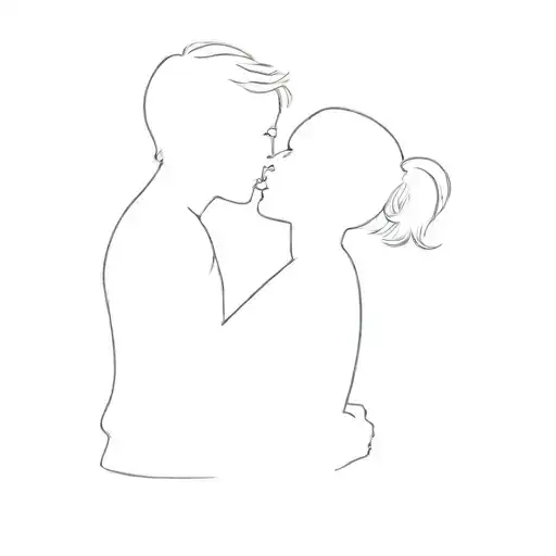 A Couple Kissing In The Dark