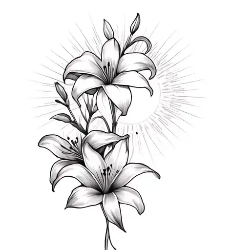 7 And Horton And Sun Rays And Lillies