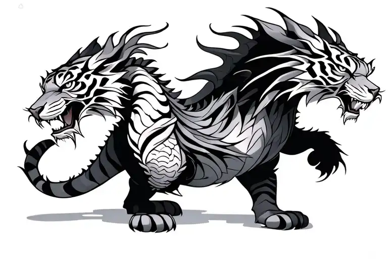 Dragon Against The Tiger